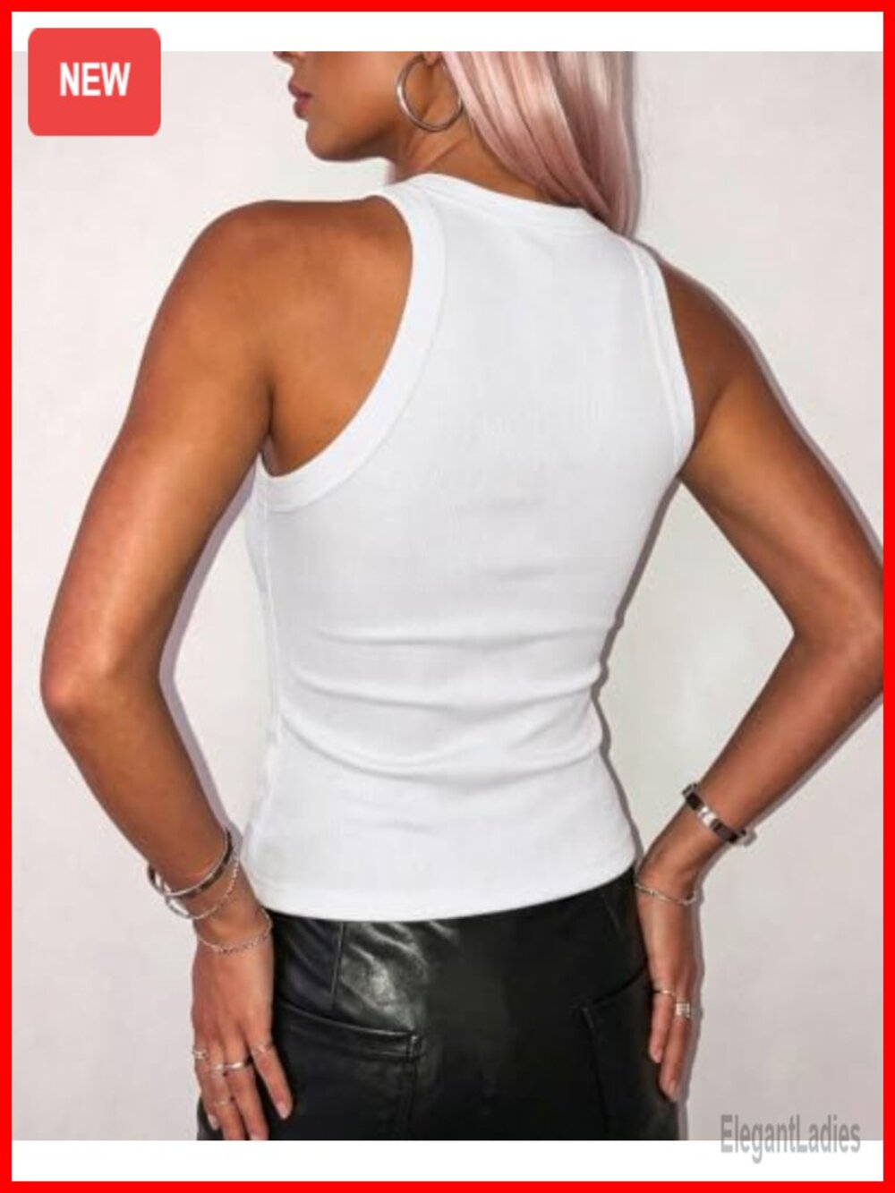 Rhinestone Racerback Tank Top - Picture 4 of 6